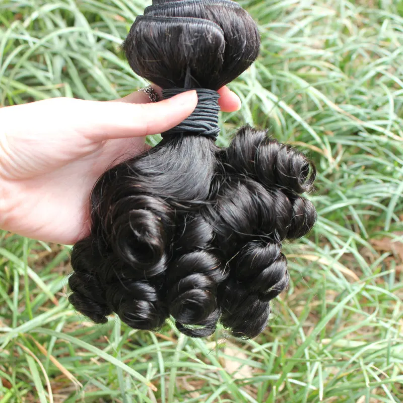 aunty funmi hair unprocessed brazilian bouncy curls human hair extension for african women fast