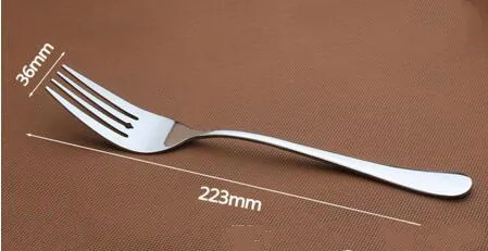 410 Stainless Steel Serving fork spoon three-tined pointed head or round head western food Wholesale tableware restaurant dinnerware