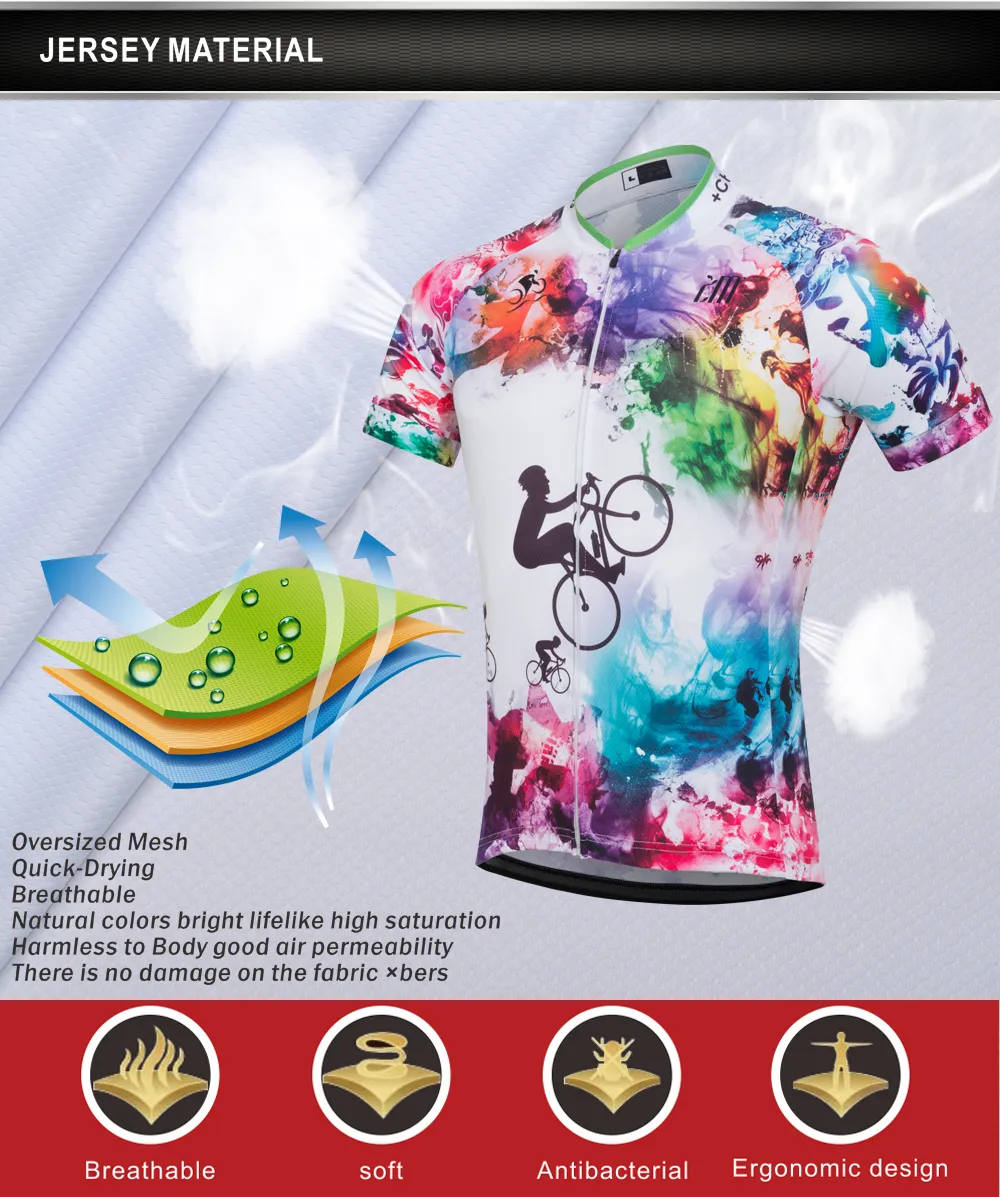 Personalizar Curto dos homens / Mulheres Ciclismo Jerseys Bonito mtb Da Bicicleta Da Bicicleta Roupas de Ciclismo Respirável Rosa Sports Wear