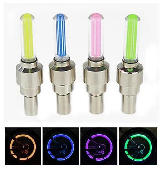 500 SZTUK Firefly Mówi Led Wheel Valve Cap Cap Opon Motion Neon Light Lampa do roweru Motocykl samochodowy