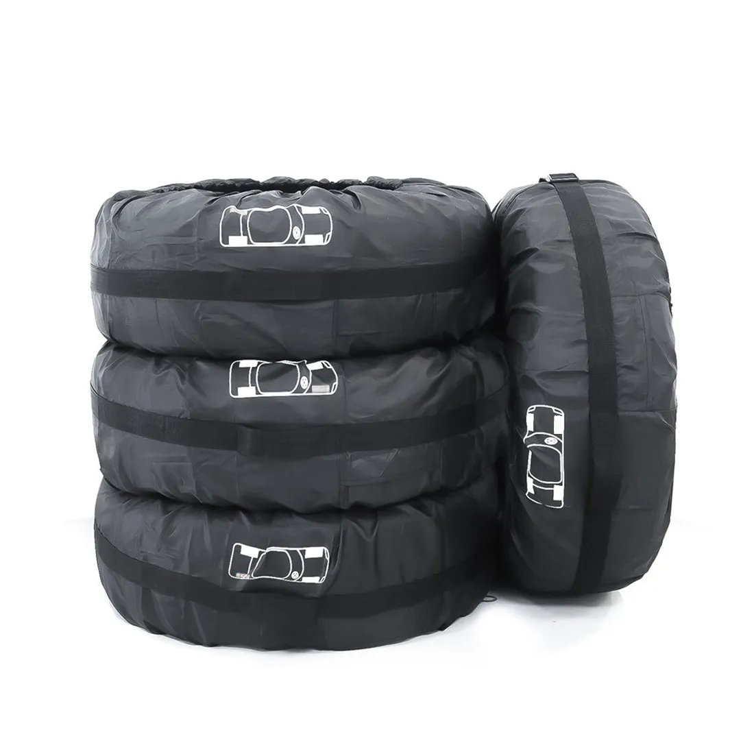 Tire Tote ELR Black 66cm/26in Diameter Foldable Spare Tire Covers
