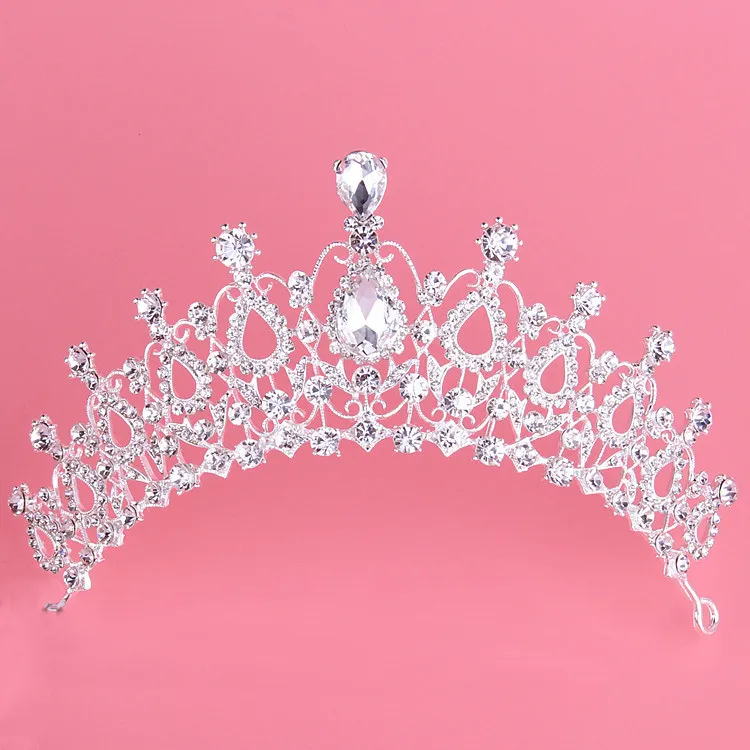 Twinkling Baroque Bridal Crown Necklace Mosts مجموعة Tiaras Floral المجوهرات مجوهرات الحفلات حفلات الزفاف S0067803623