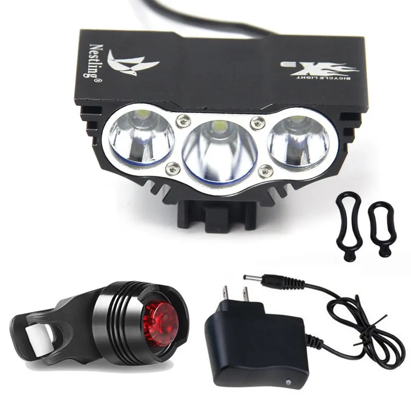 2017 hot Nestling 6600Lm Headlamp Cree X3 Bicycle Bike Led Headlight Flashlight Black