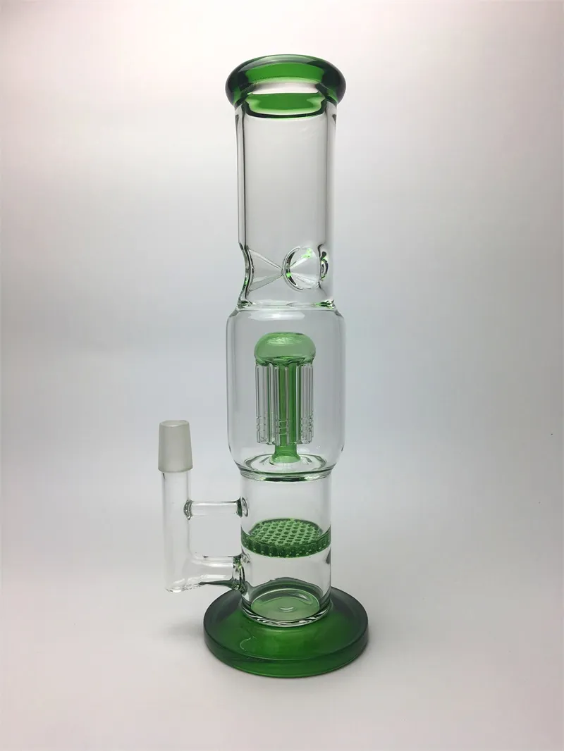 12" Height Glass Water pipe glass bongs for sale water pipe with arm tree percolator and honeycomb three color available