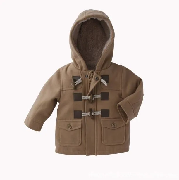 Nova Europa Moda Bebés Meninos Brasão Moletom Outwear Jacket Crianças Boy Coats Grey Khaki W067