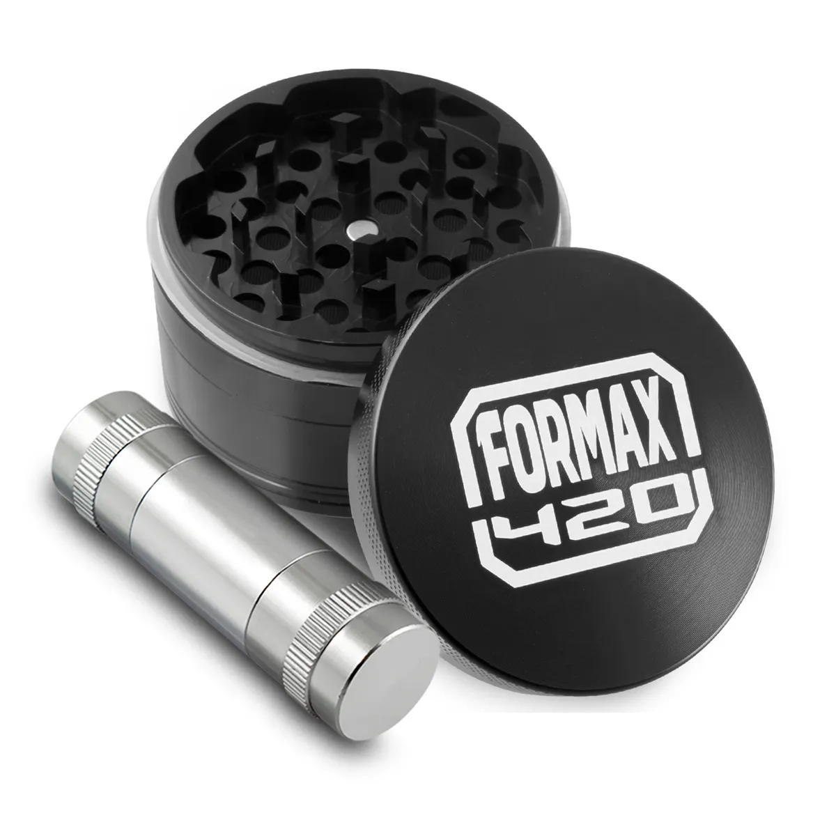 Formax420 Smerigliatrice per spezie in alluminio da 62 mm di alta qualità da 2,5 pollici rossa 4 parti Spedizione gratuita