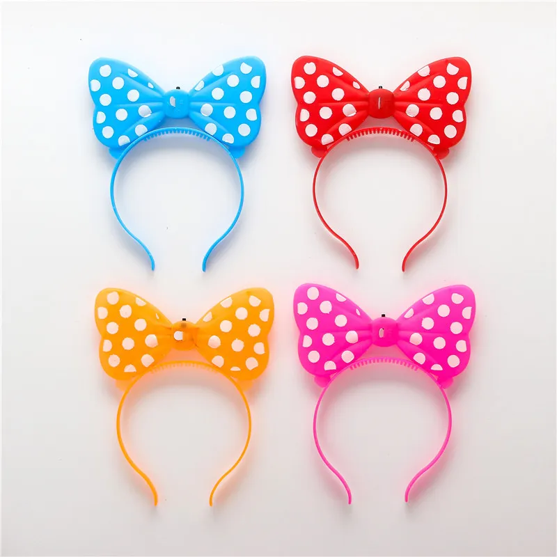 Korean version of the luminous bow hairband hair hair card headband concert band nightclub wholesale Led Rave Toy