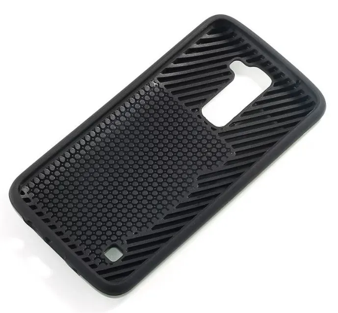 Armor TPU + PC Funda híbrida con ranura para tarjeta de crédito cepillada CUBIERTA PARA LG G6 G5 K4 K5 K7 K8 K10 LS770 LS775 LV1 LV3 LV5 X SKIN X POWER X STYLE HX