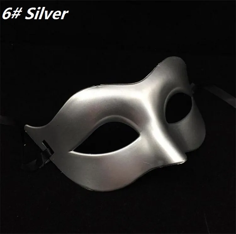 Half Face Mask Halloween Masquerade Mask ، Venice ، Italy Flathead Men Men Mens Mass أقنعة الحفلات في الهالوين I058