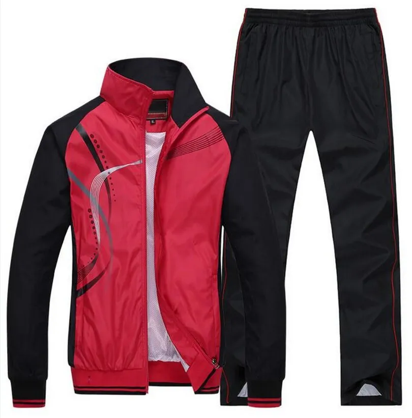 Menswear Men's Sportswear Outdoors Tracksuits Jackets + Pants 2Pcs Casual Exercise SportSuit Mens Hoodies and Sweatshirt Set 5XL