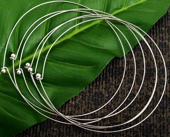 10st / lot silverpläterade chokers halsband ledning tråd smycken fynd komponenter för DIY Craft present 16inch W22 *