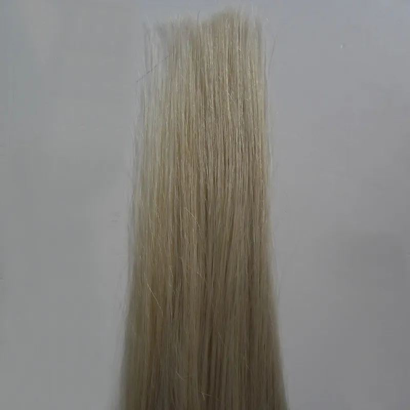 Estensione dei capelli umani con nastro biondo Capelli di trama della pelle PU brasiliana dritta 20 pezzi / set Nastro da 50 g nelle estensioni dei capelli umani