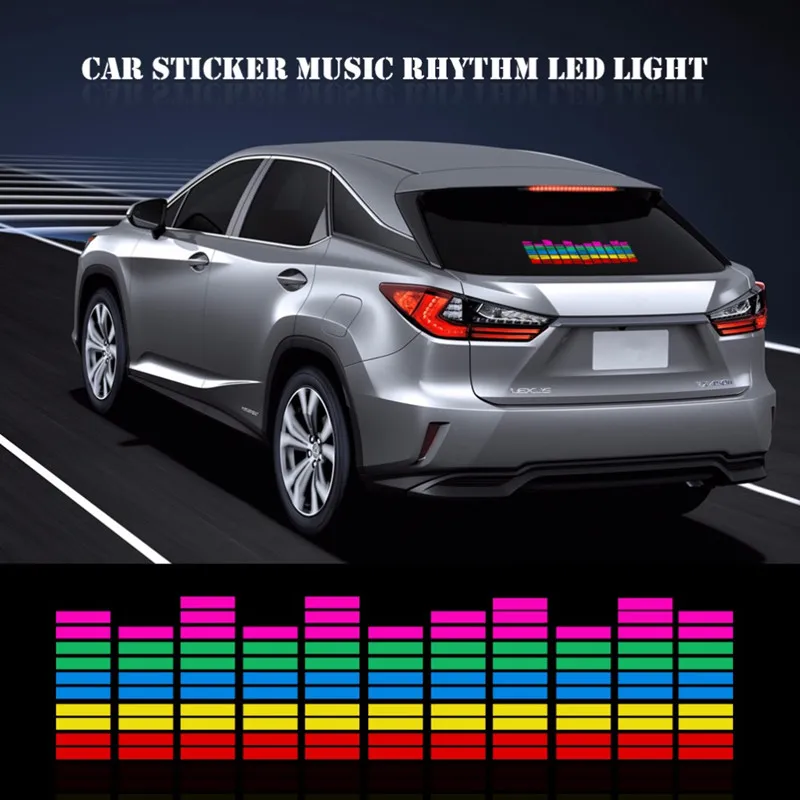 Auto Aufkleber Musik Rhythmus LED Blitzlicht Lampe Sound Aktiviert