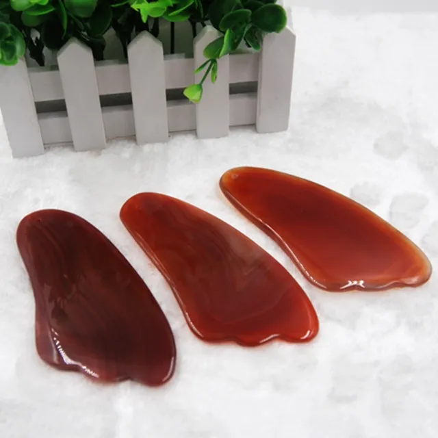 Hot selling Gua Sha Guasha Skin Massage traditional Medicine Natural Jade Agate Scraping Tool SPA Beauty Health Tools