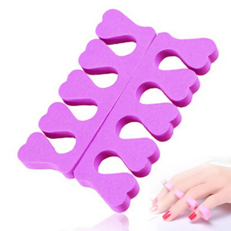 300 sztuk / partia Sponge Manicure Pedicure Miękkie Paznokci Formularz Spacer Sztuka Nail Art Finger Toe Separator Losowy kolor