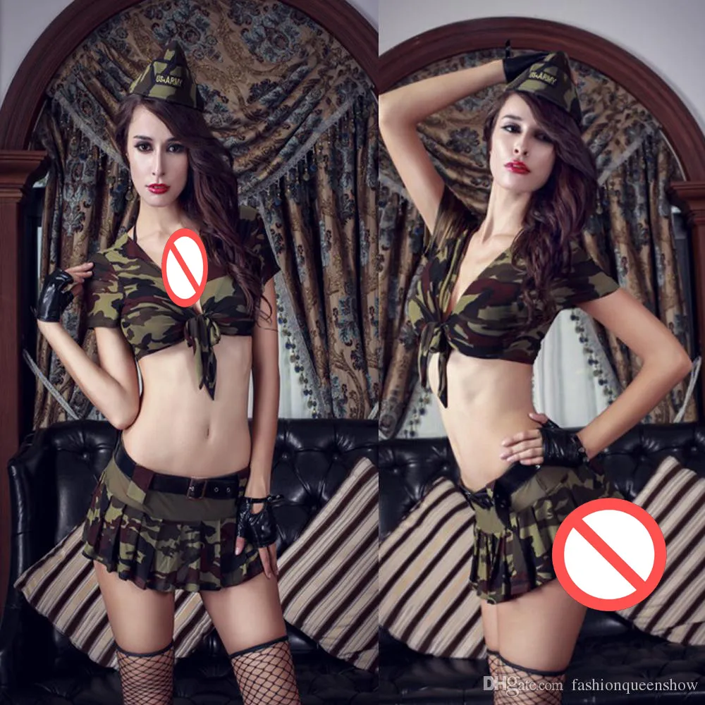 Cosplay Army Soldier Uniform Women Short Sleeve Camouflage Polyester  Broadcloth Costume Free Size from Dhgate Sexy Costumes - price 25.23