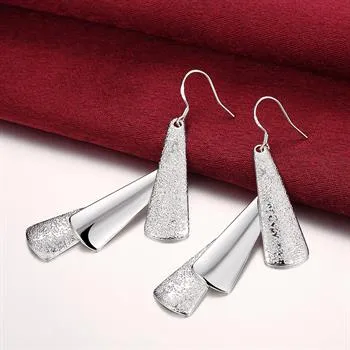 Hurtownie - Najniższa cena Boże Narodzenie prezent 925 Sterling Silver Fashion Earrings E015