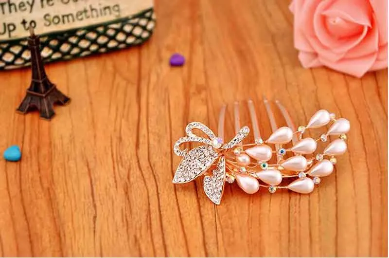 Nouveaux autres accessoires de cheveux de mariage élégant cristal fleur peignes de mariée épingle à cheveux bijoux floraux pour les femmes