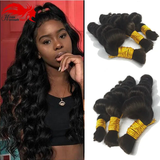 Human Hair For Micro Braids Bulk hair No Weft Natural Color Braids Extensions Brazilian Braiding Hair