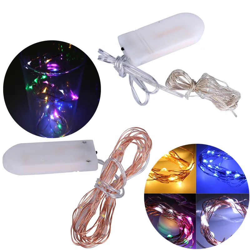 Światła Bożego Narodzenia CR2032 Cell Battery Heeded 2M 20LED LED String Light Wodoodporne LED Fairy Lights na Party Ślub