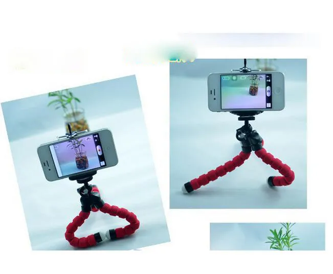 Mini Flexible Camera Phone Holder Flexible Octopus Tripod Bracket Stand Holder Mount Monopod for iphone 6 7 8 plus smartphone