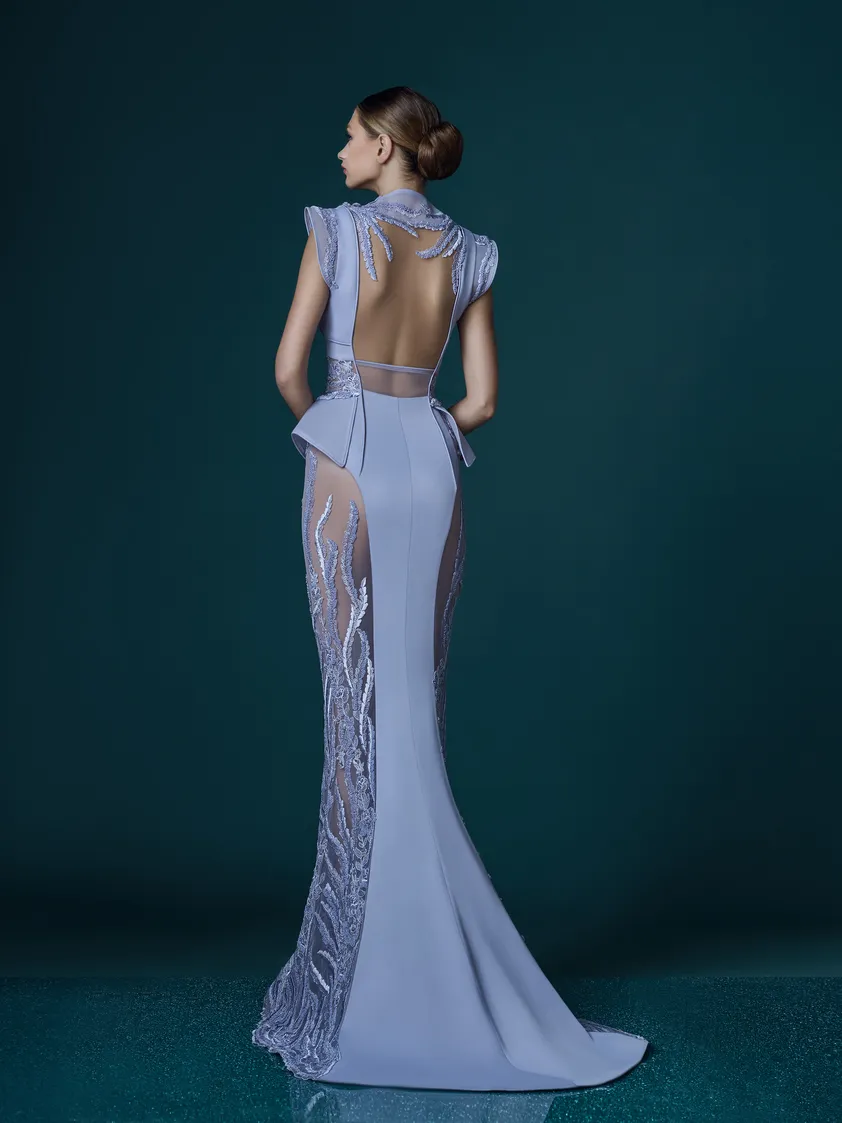 art deco inspired evening dresses Long Prom Dress with Art-Deco Beads main image 1