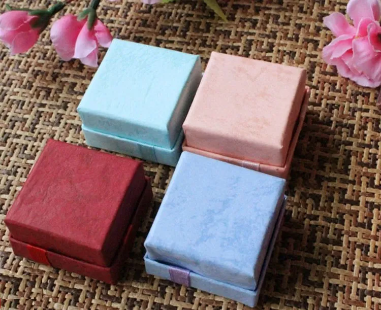 jewelry Packaging box gift boxes ring beads size 4x4x3 cm mulit colors