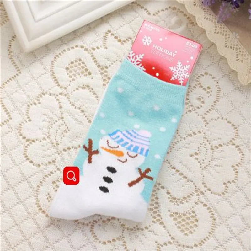 2017 cute printed socks Soft Christmas women's socks Ladies Girls santa trees printed Winter Warm Socks Christmas Gift ouc1082