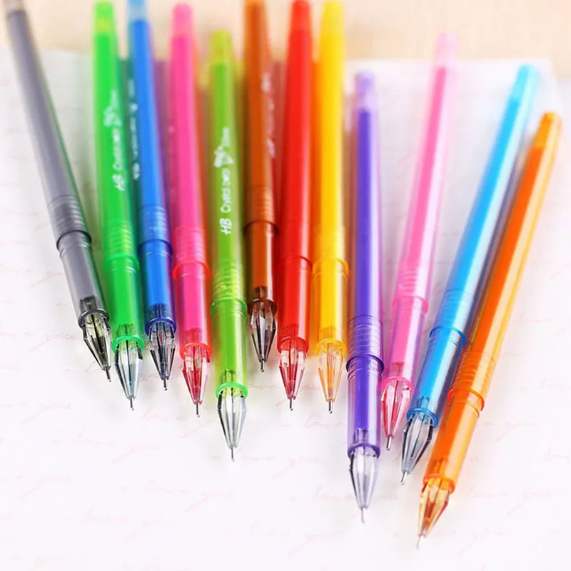 Wholesale 12 Candy Colored Diamond Rainbow Gel Pens Perfect School Supplies  And Student Gifts From Etoceramics, $3.24