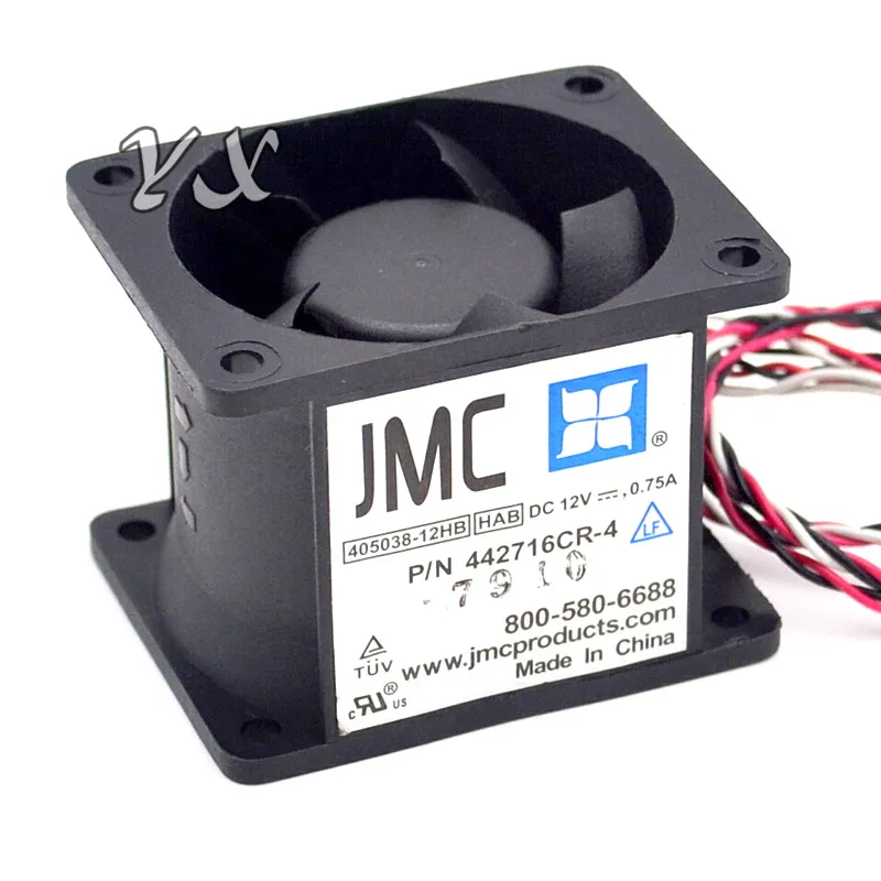 Бесплатная доставка новый JMC 405038-12HB HAB 12 В 0.75A 4038 4 см 442716CR-4 двойной вентилятор вентилятор