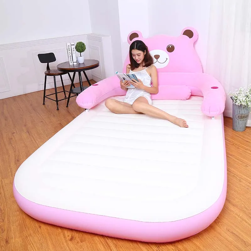 230x150cm نفخ الهواء مفرش السرير PVC الهواء مراتب airbed مع يتدفقون السطح لمدة 2 شخص