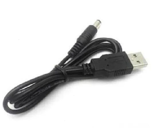 80cm USB-strömladdningskabel 5.5mm * 2.1mm USB till DC 5.5 * 2.1mm Strömkabel Jack 100st / Lot