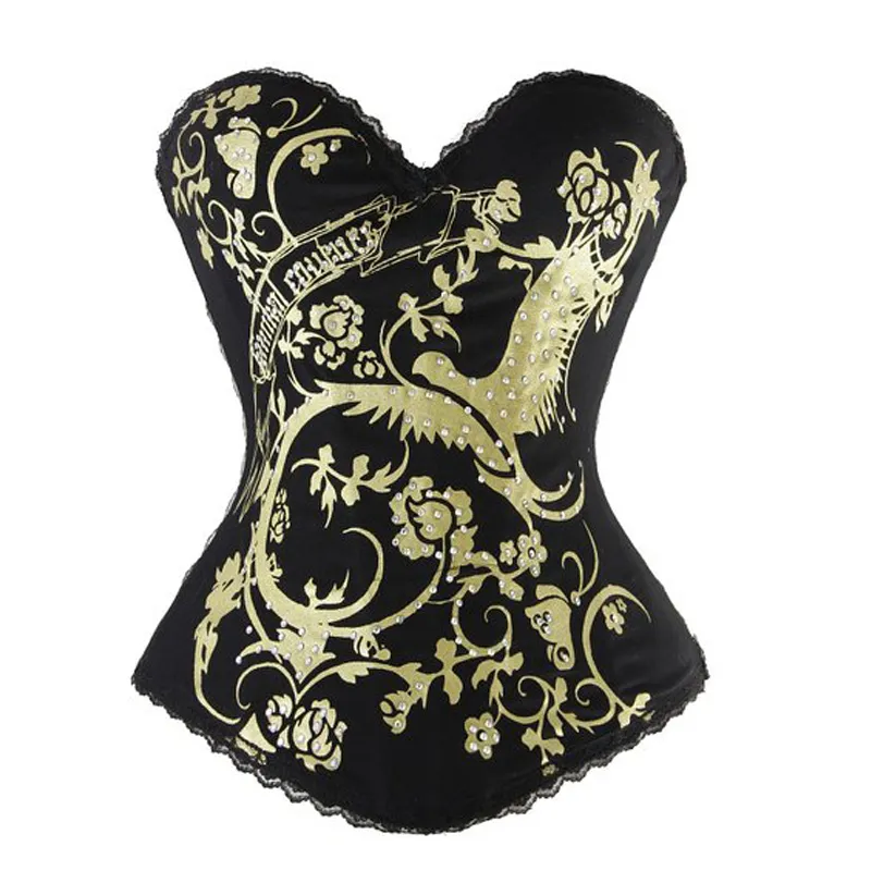 Corset top punk sexy corset bustier crâne corsets mode corselet women halloween fête club us tops plus taille s-2xl211z