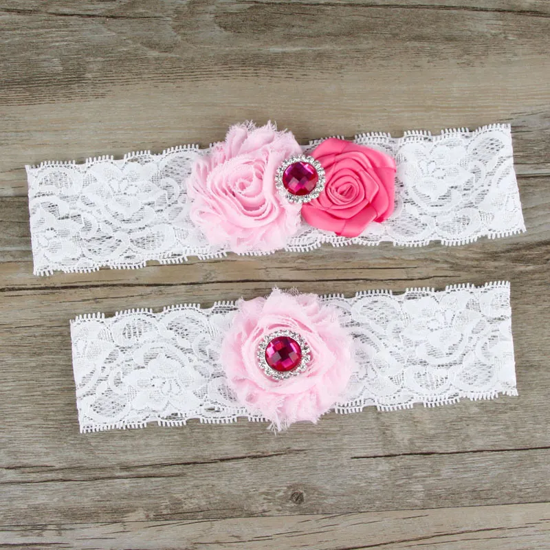 A Pair Of Bridal Garter Wedding Accessories Bridal Decorations Wedding Garter Set Lace Flower Bridal Pearl Garter ZA2845