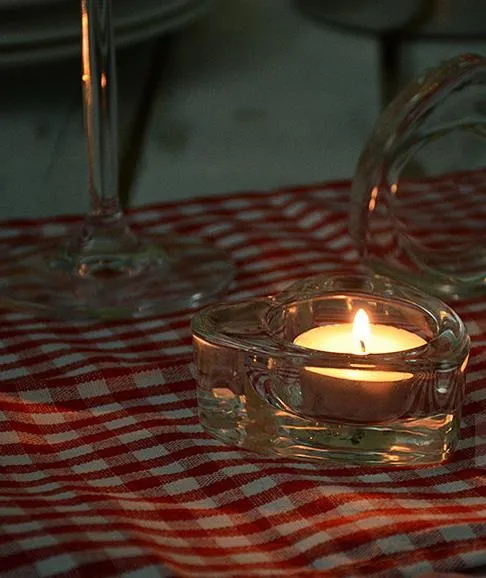 szklany świecznik w kształcie serca świeczniki na podgrzewacze wesele dekoracje na wieczór panieński rocznica zaręczyny sprzyja