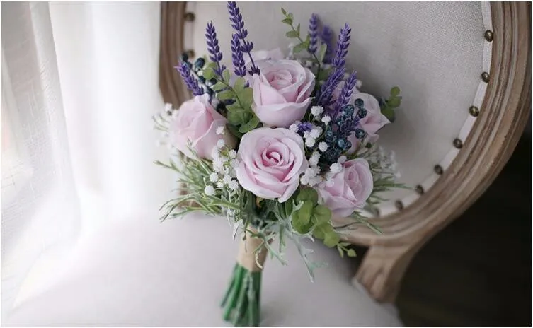 Jane Vini Roses Roses Artificielles Violet Lavande Fleurs De Mariage Bouquets De Mariée 2018 Bouquet Mariage Mariées Demoiselle D'honneur Pographie4175919089