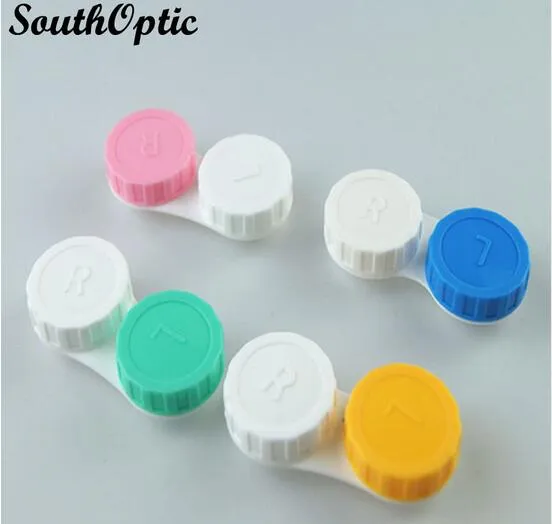 New Plastic Portable Popular Mini Square Contact Lens Case Box Travel Kit Easy Carry Mirror Container