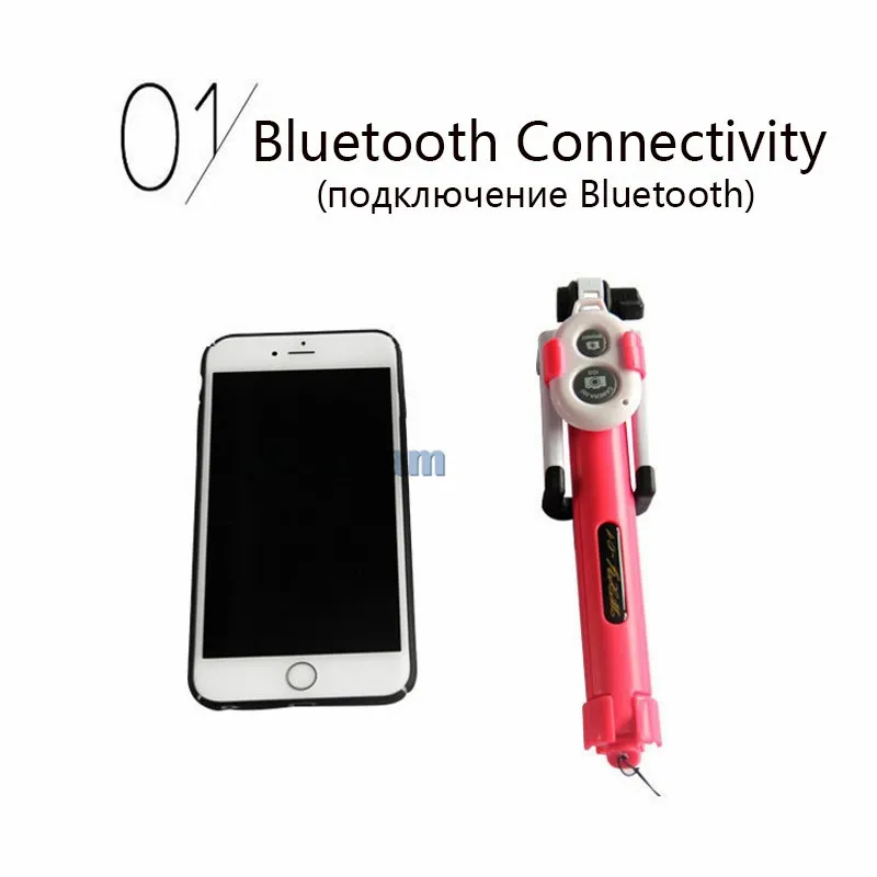 Uchwyt statywu Selfie Stick Bluetooth 3 w 1 Timer Selfie Monopod Elegancowany 270 stopni Rotatable Handheld Bluetooth Remote Migawka
