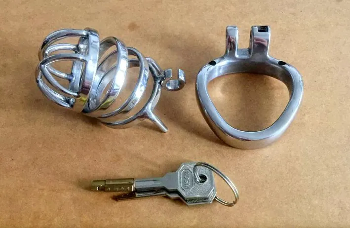 Projekt Lock 70mm Długość klatki ze stali nierdzewnej Małe męskie urządzenia Chastity BDSM Sex Zabawki Bondage Pasek