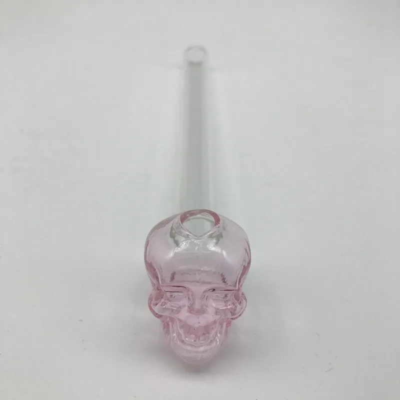 Glass Oil Burner Pipe For Water Bongs Smoking 5.5 Inches Colorful Pyrex Glass Skull Oil Burner Water Hand Pipes Bongs Dab Rigs