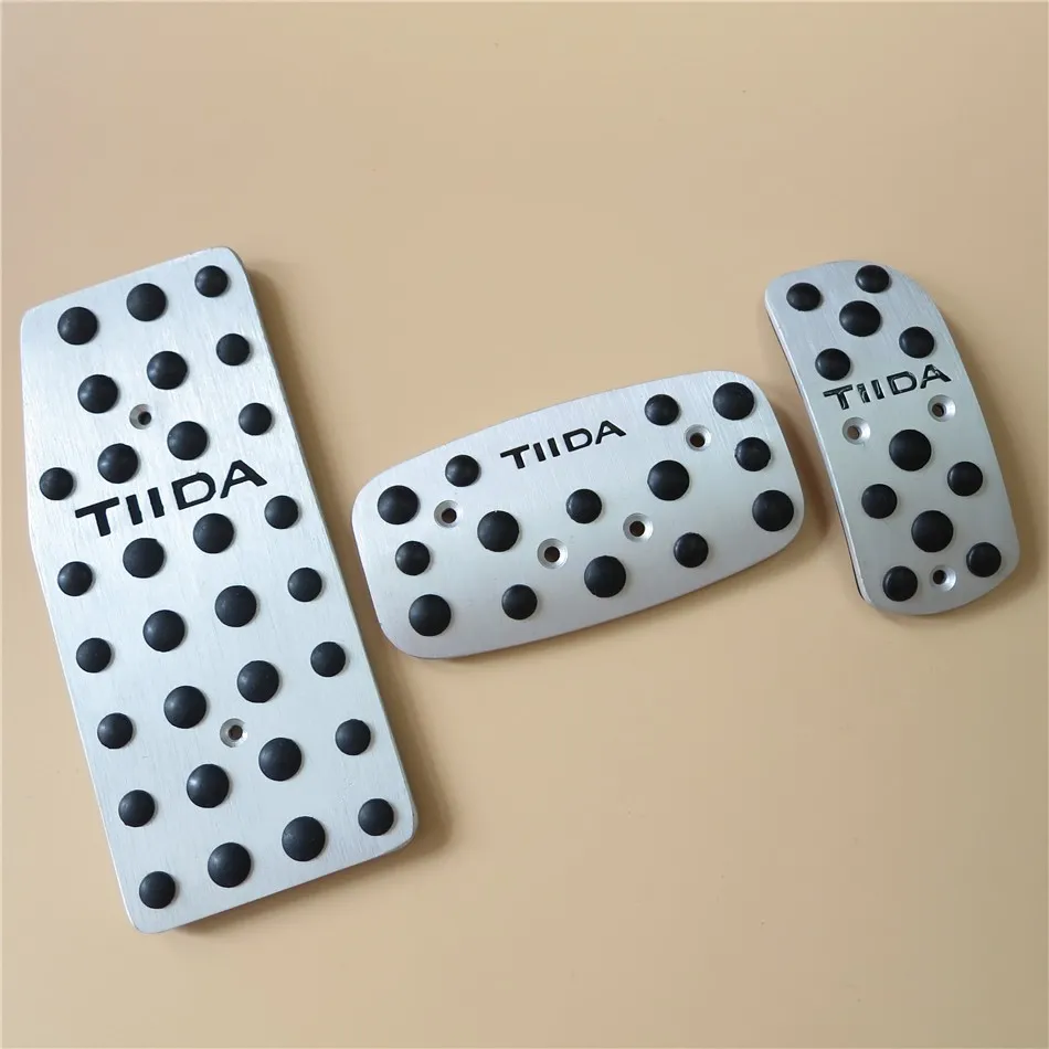 For Nissan Tiida 2006-2009 Fuel Brake Foot Rest AT/MT pedals Plate Non slip Accelerator brake pedal Pads,Car Styling