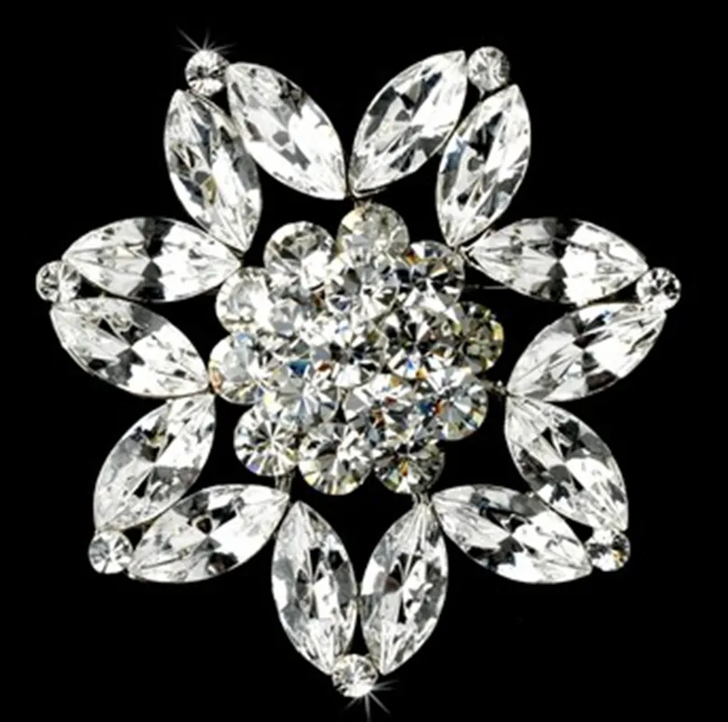 Brillant marquise verre cristal grande broche mariage fête bal broche accessoire