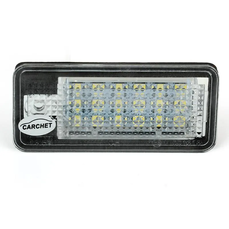 CARCHET 2 White 18 LED 3528 SMD License Plate Lights Lamps Bulbs for AUDI A3 8P A6 4F A4 B6 Q7 TDI