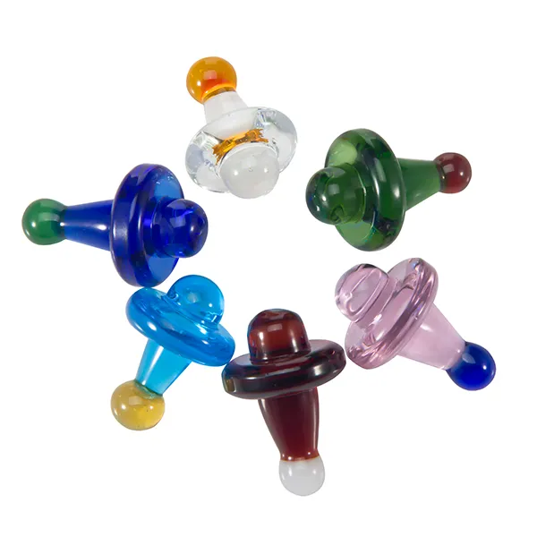 High Quality Colored Glass Ufo Carb Cap Smoking Accessories for Dome for Water Pipes Dab Oil Rigs at Mr Dabs