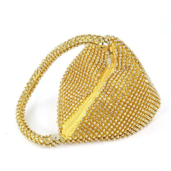 Women Clutch Bags Diamonds Finger Ring Ladies Vintage Evening Bags Crystal Wedding Bridal Handbags Purse Bags Holder