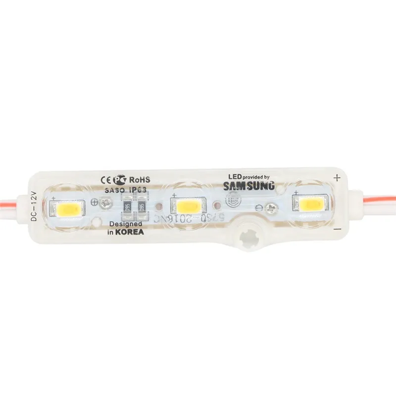 Nieuwe ultrasone lasinjectie LED-module 5730 SMD IP68 LED-module met lens LED-moduleontwerp van Korea