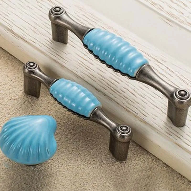 blue dresser handles Cobalt Blue Glass Pull. Artistic Cobalt Blue Furniture Glass Pull