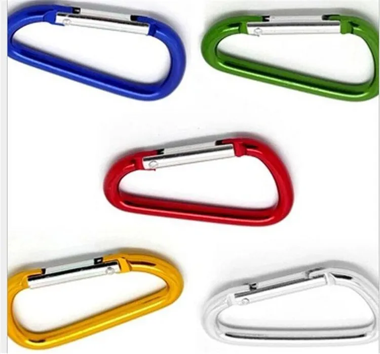 Karabiner ring nyckelringar nyckelringar utomhus sport camp snap clip krok keychain vandring aluminium metall bekvämt vandring camping clip på