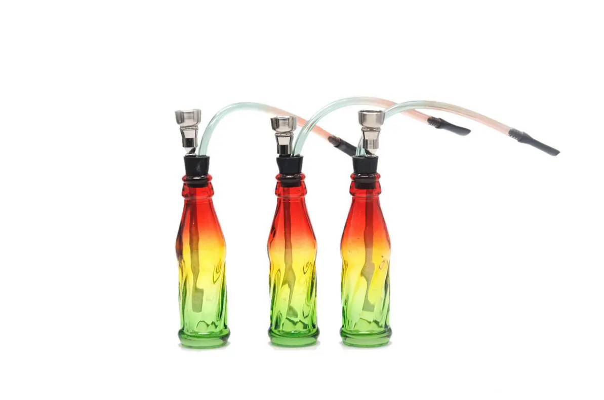 Creative filter pipe smoke popular unique glass Coke bottle pipes, wholesale glass bong, glass hookah accessories, color random delivery,