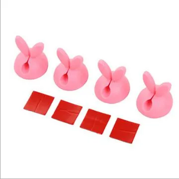 RABBIT EAR CABLE WINDER HONTHONEL Kabelorganisatör Tråd Storage Silicon Charger Kabel Wrap Cord Holder Clips för MP3